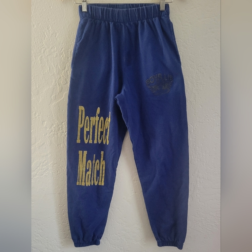 Boys Lie Perfect Match Remix Sweatpants In Navy Size XS